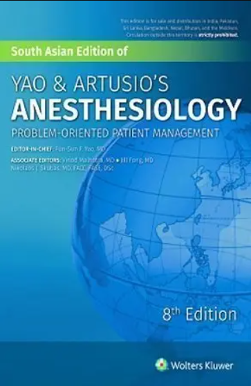 Yao & Artusios Anesthesiology 8th SA Edition 2 Volumes PDF Free Download